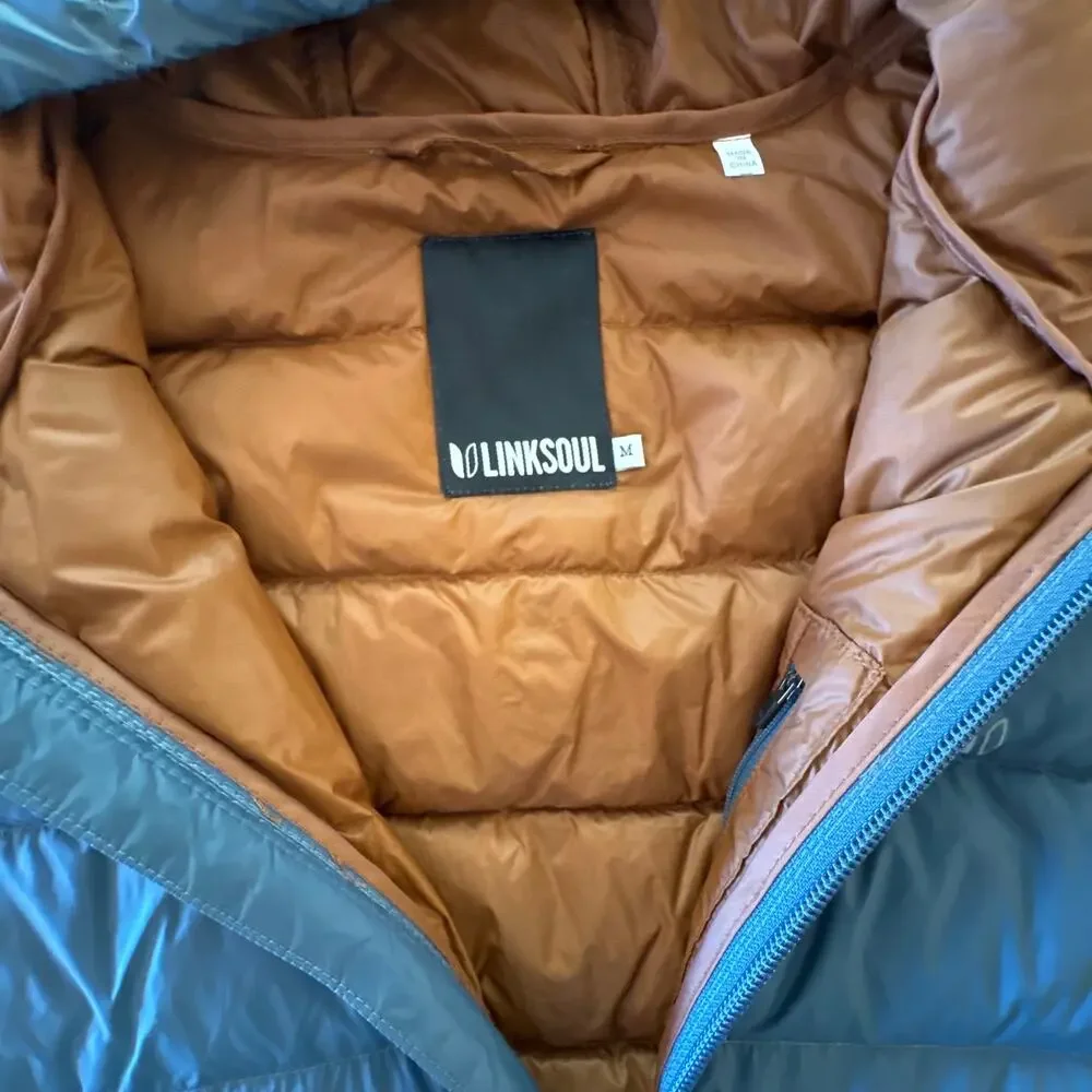Linksoul Men's Puffer Hooded Vest - Size M